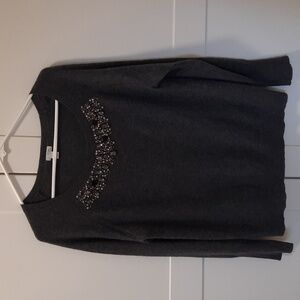 Halogen 100% cashmere. Gray crew neck size Large sweater